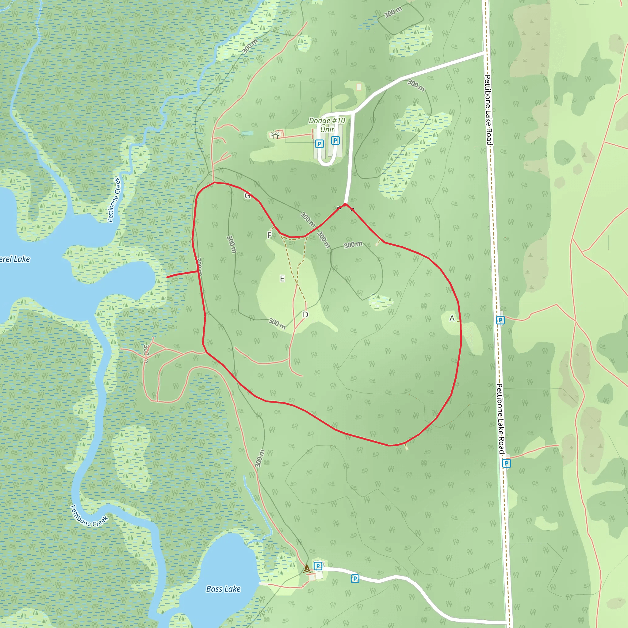 Pettibone Lake Road Loop mobile static map