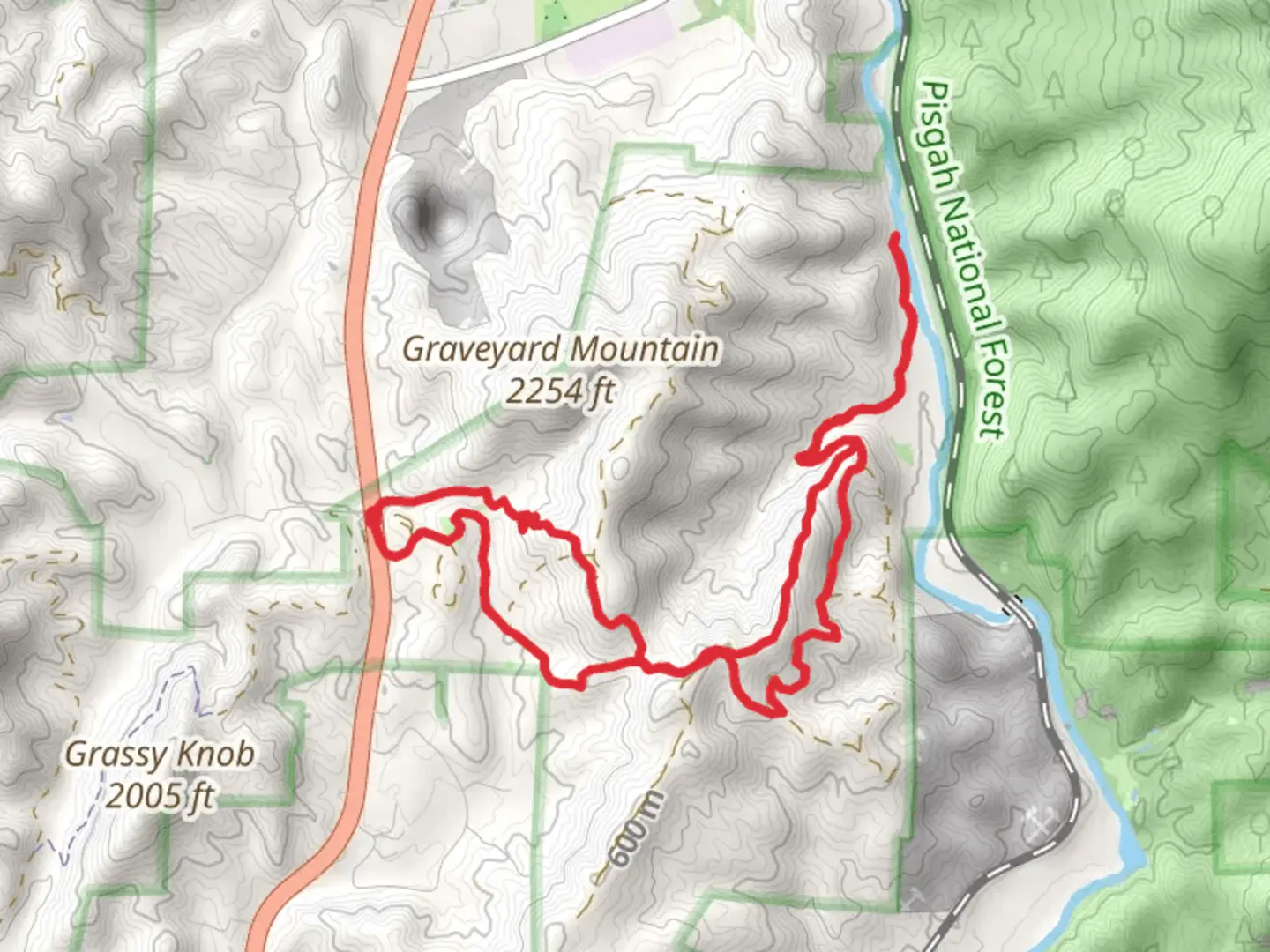 An image depicting the trail North Fork Catawba River via Mountains-to-Sea Trail and Bald Mountain Road Loop and its surrounding area.