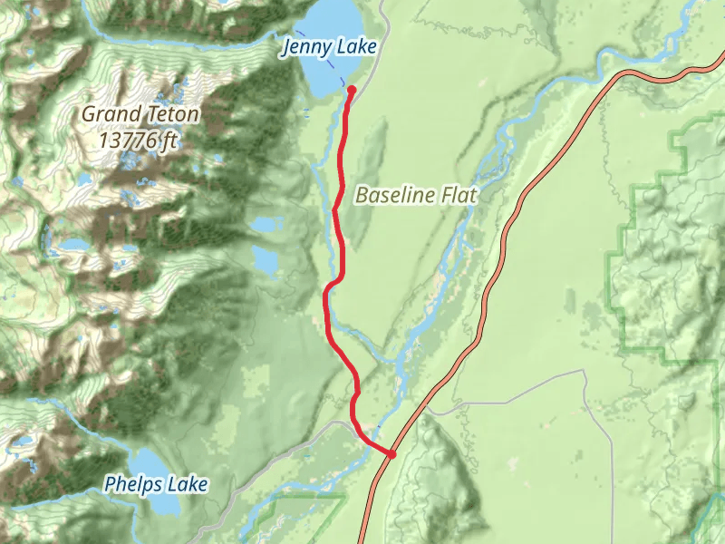 Jenny Lake via Grand Teton Scenic Drive