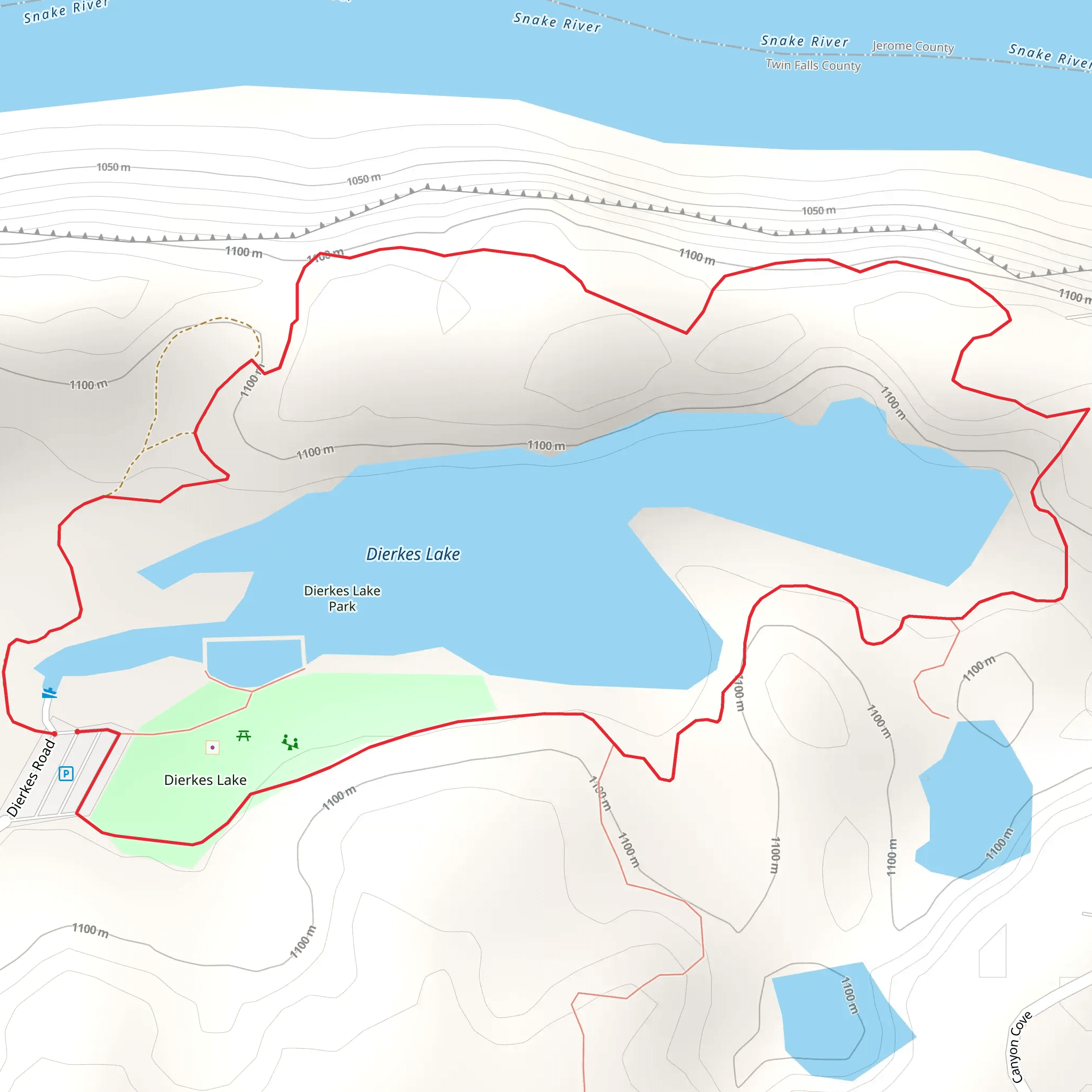Dierkes Lake Loop mobile static map