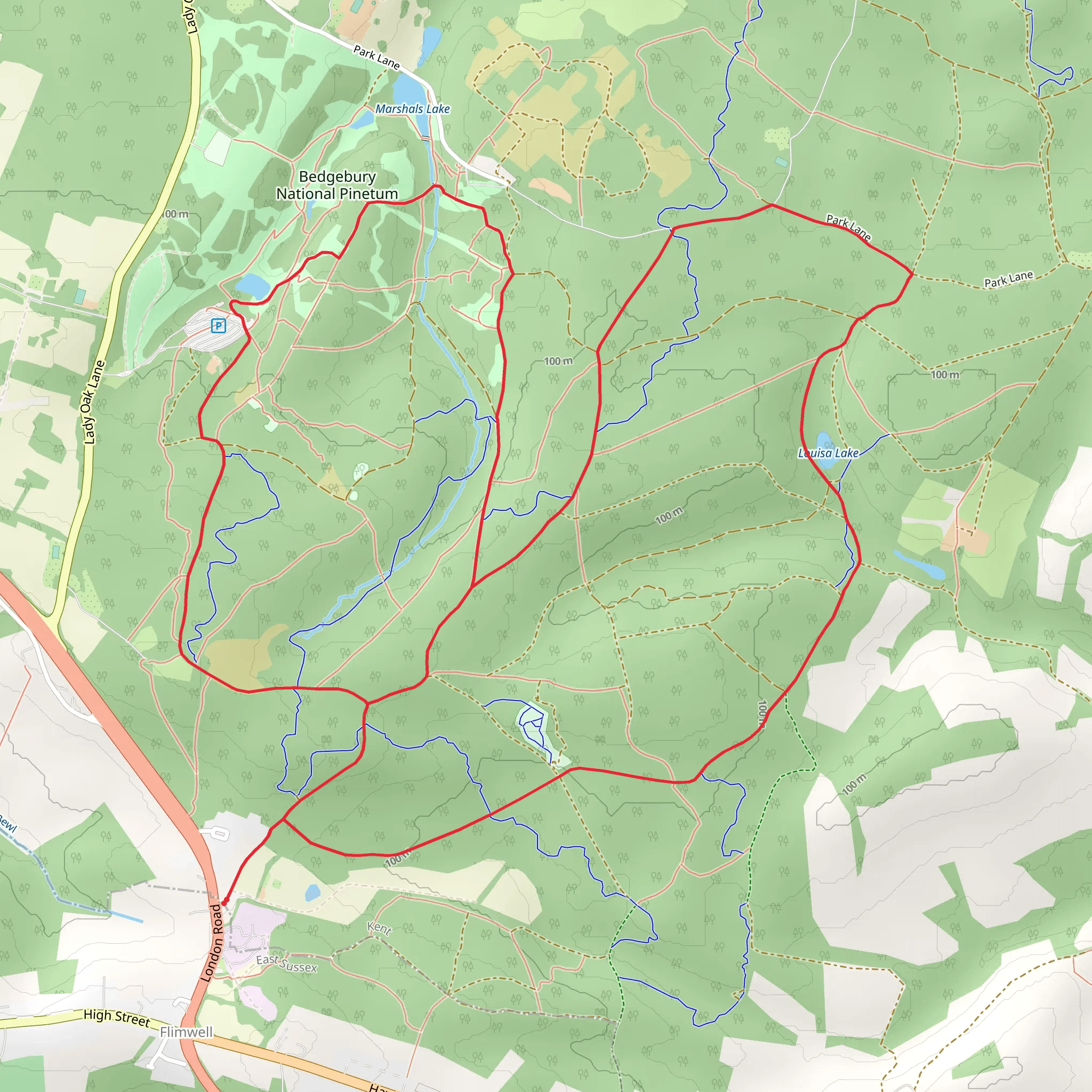 Bedgebury Forest Loop mobile static map