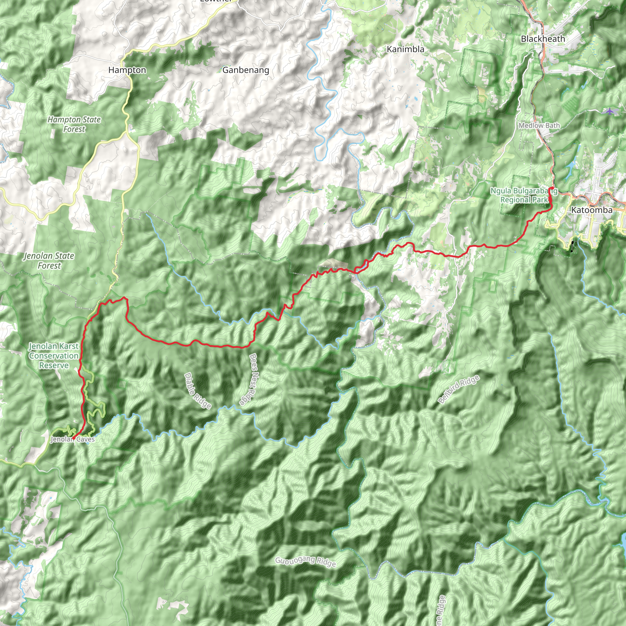 Six Foot Track mobile static map
