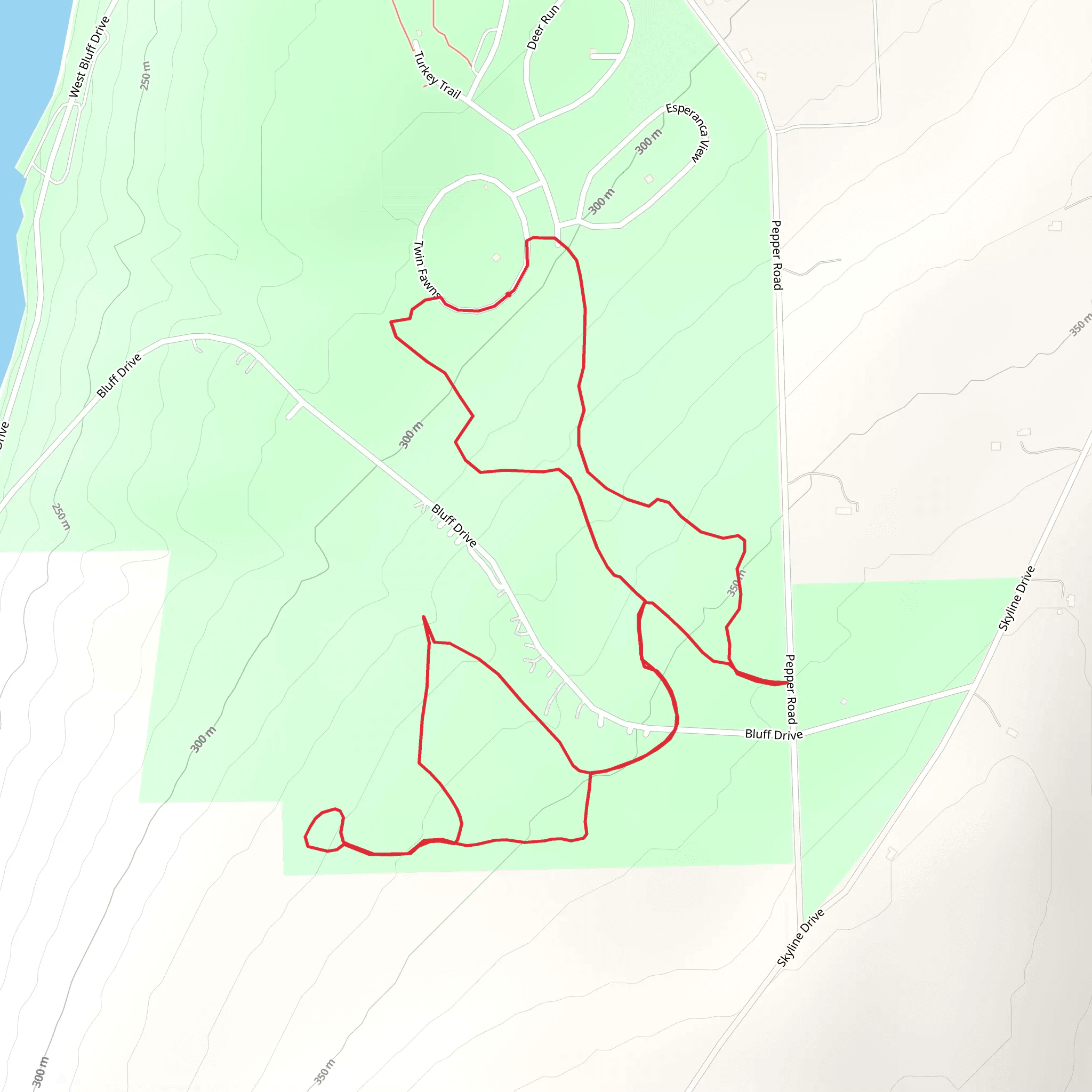 Keuka Lake State Park Loop - Twin Fawns mobile static map