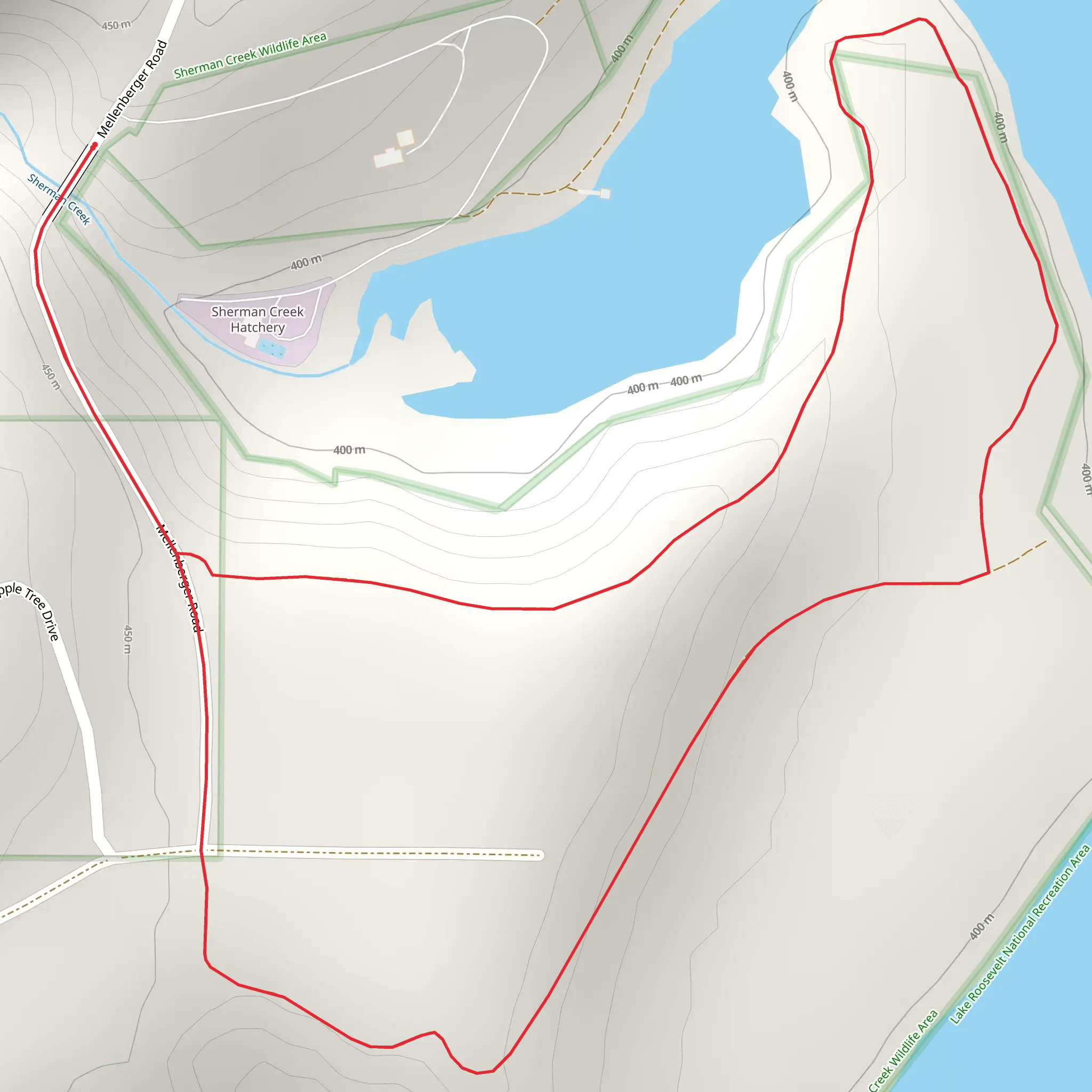 Sherman Creek Point Loop Trail mobile static map