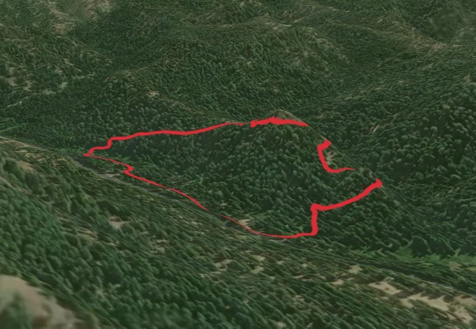 An image depicting the trail Sculpture Rock Trail and its surrounding area.