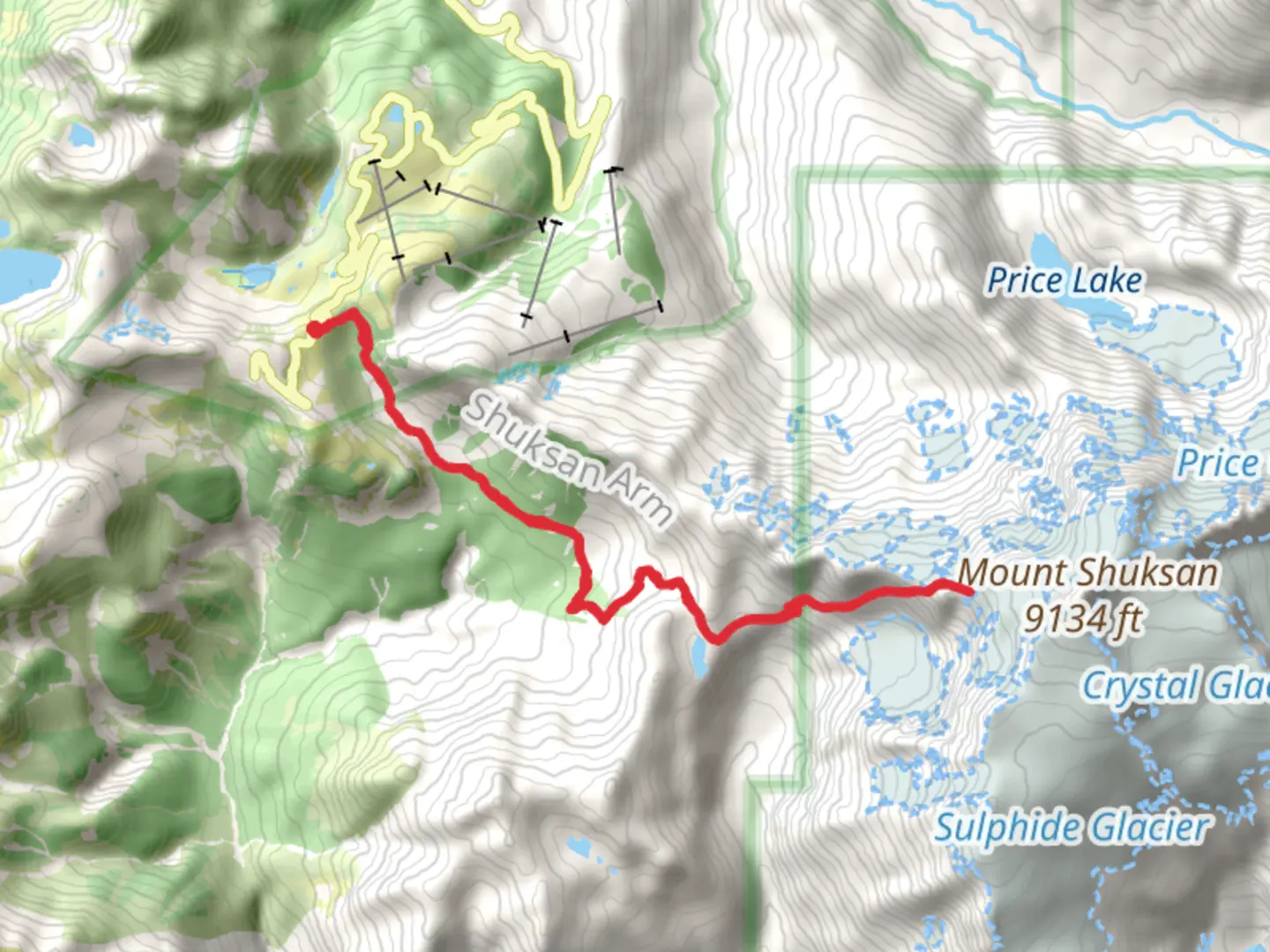 An image depicting the trail Lake Ann Trail and Fisher Chimneys Approach and its surrounding area.