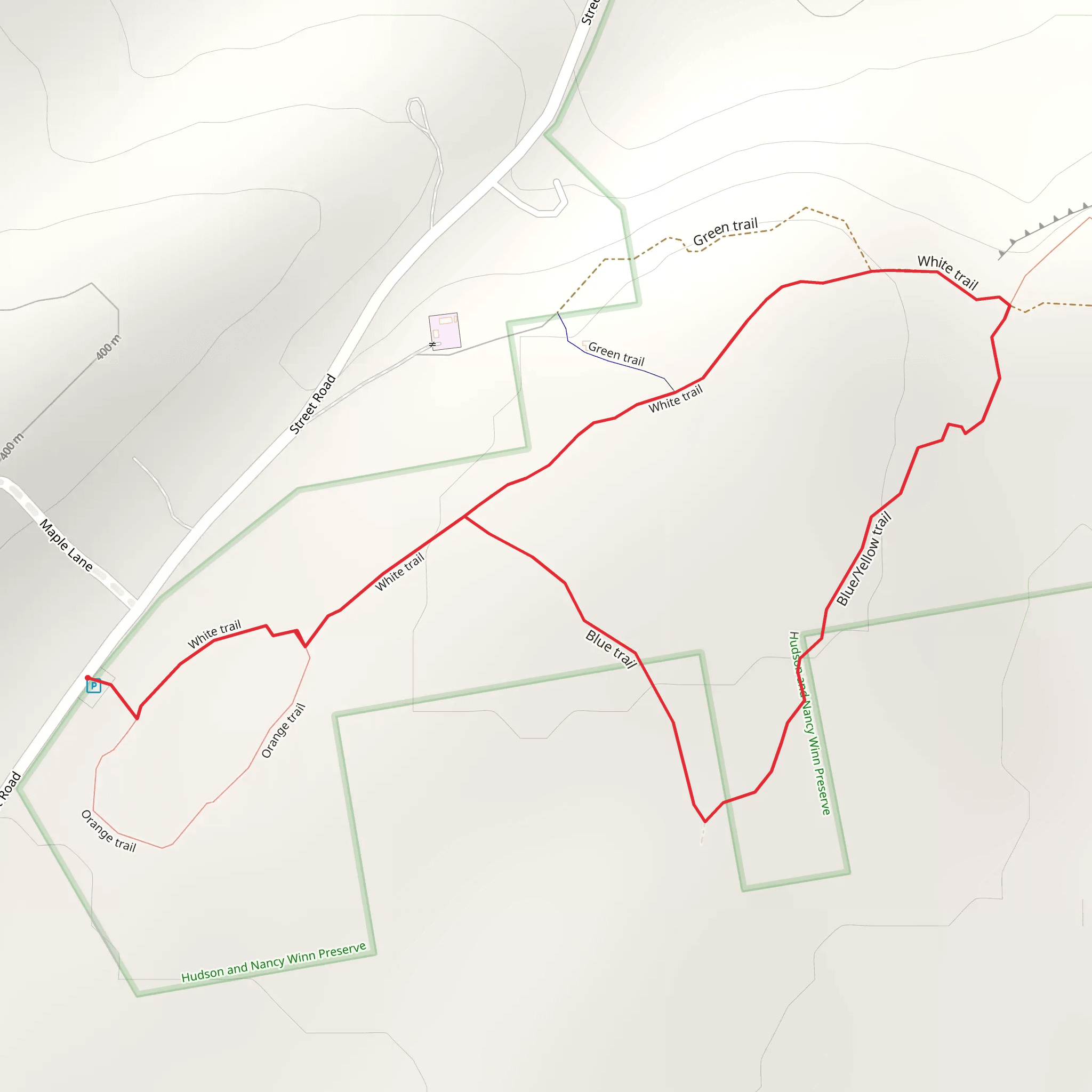 Maple Lane White, Yellow and Blue Loop mobile static map