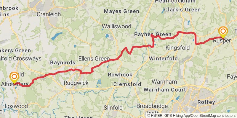 Sussex Border Path stage 5 Map