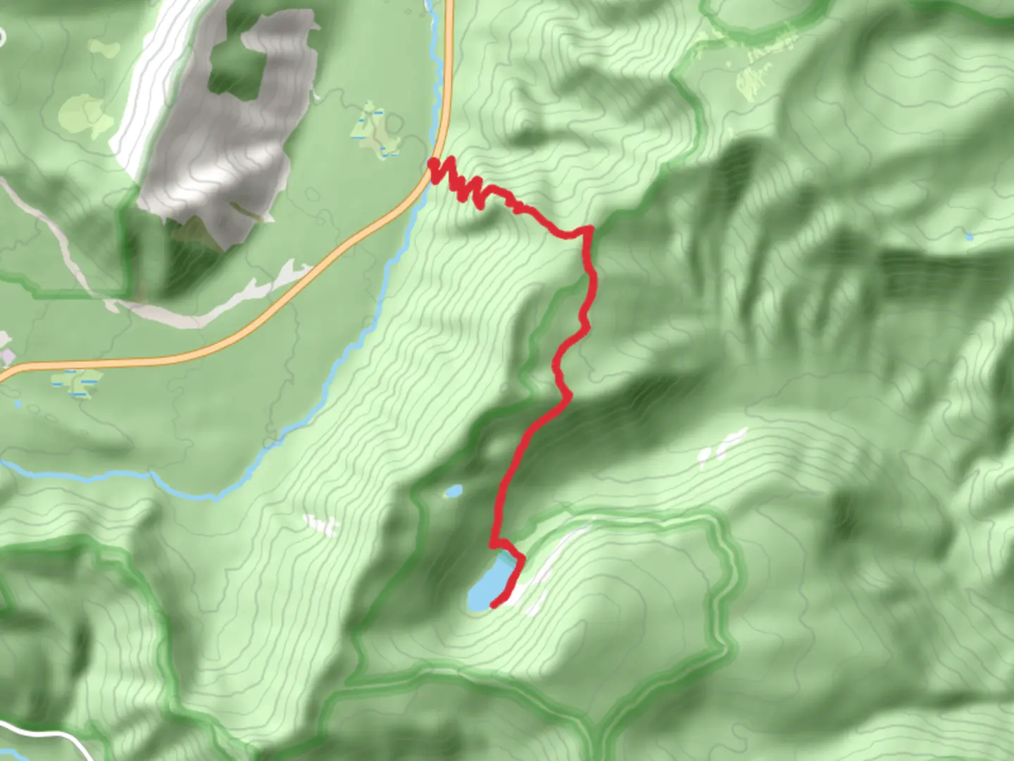 An image depicting the trail Badger Lake via Gumjuwac Trail and its surrounding area.