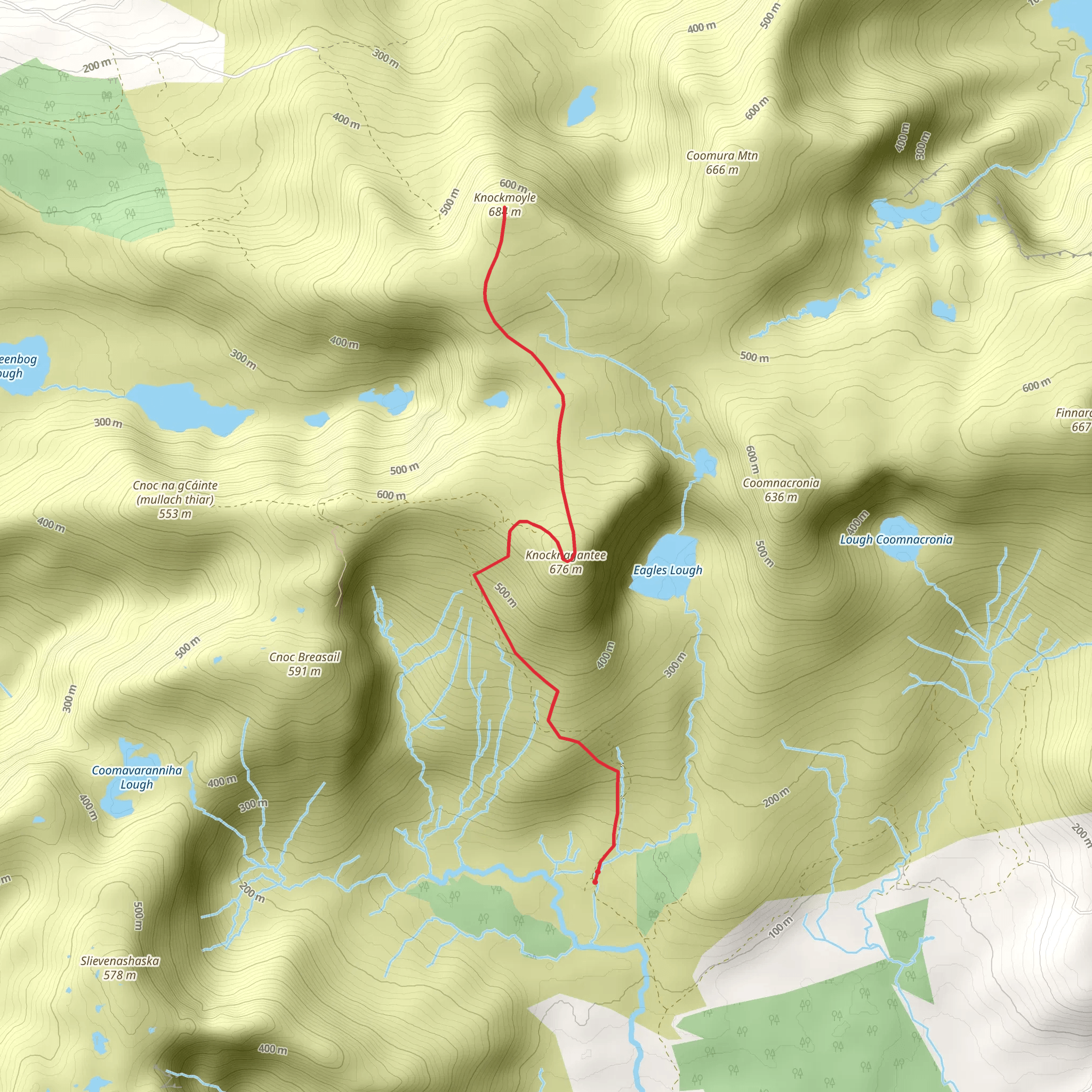 Knockmoyle Mountain Walk mobile static map