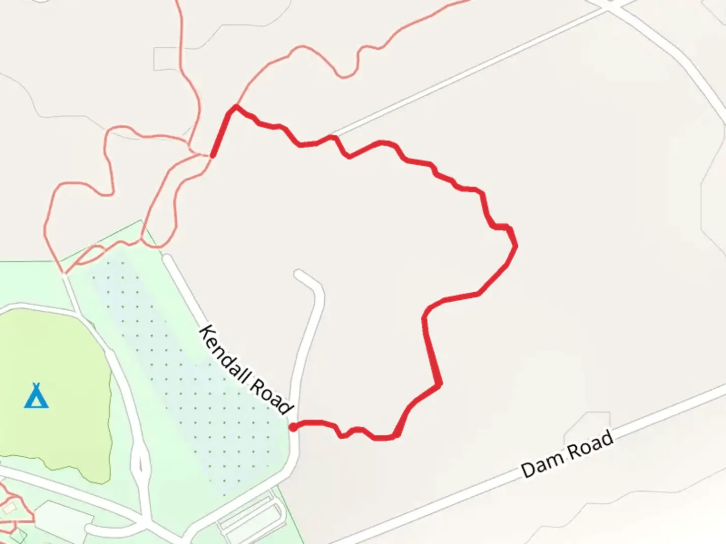 An image depicting the trail Kendall Road and its surrounding area.