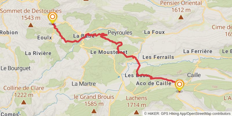 Route Napoléon stage 3 Map
