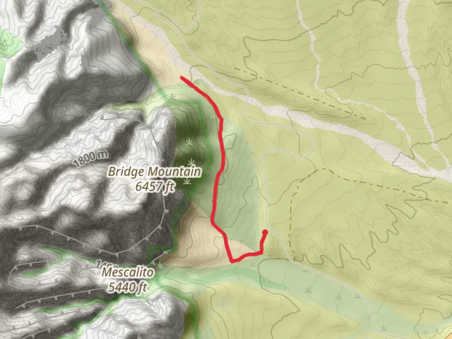 An image depicting the trail Dale's Trail and its surrounding area.