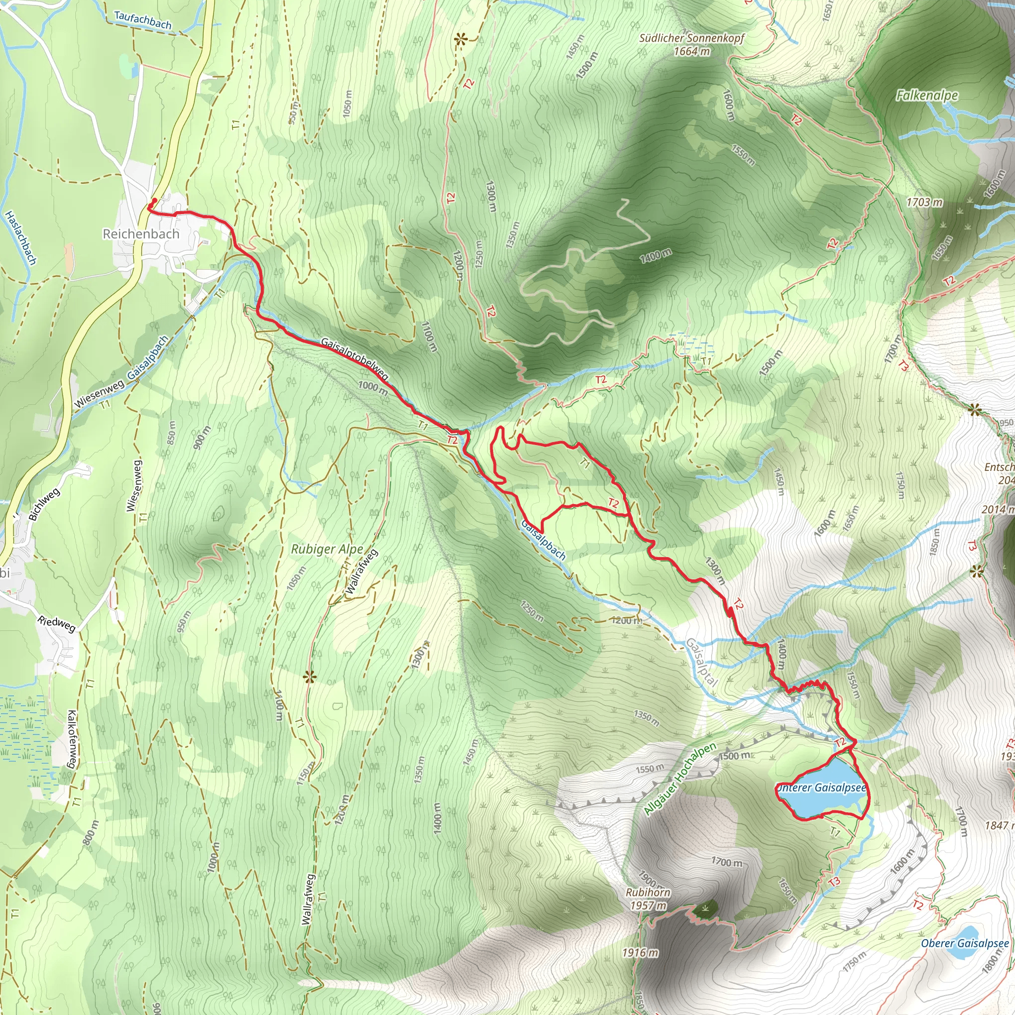 Unterer Gaisalpsee Loop - Reichenbach mobile static map