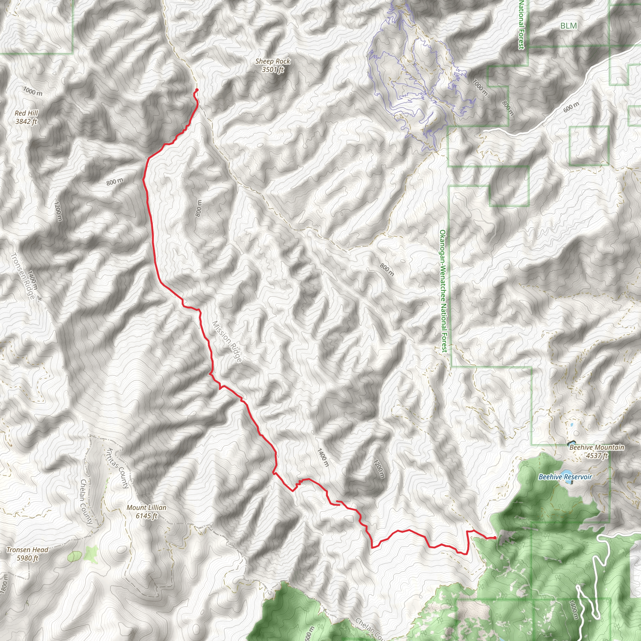 Devils Gulch Trail mobile static map