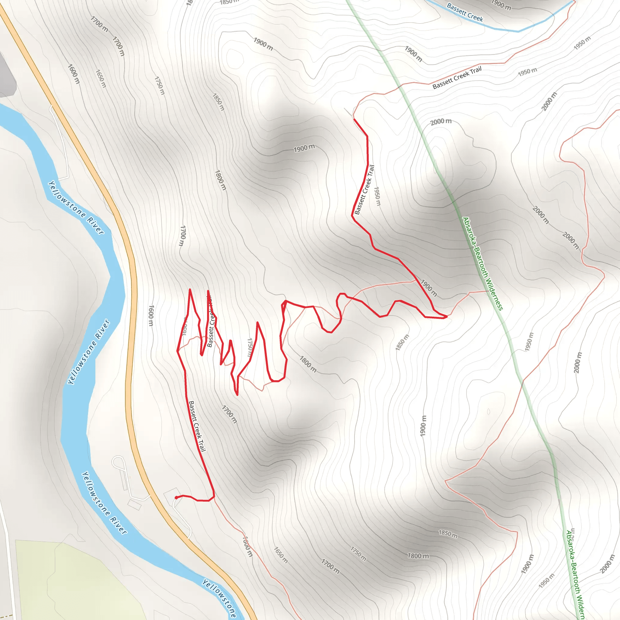 Bassett Creek Trail - Short mobile static map