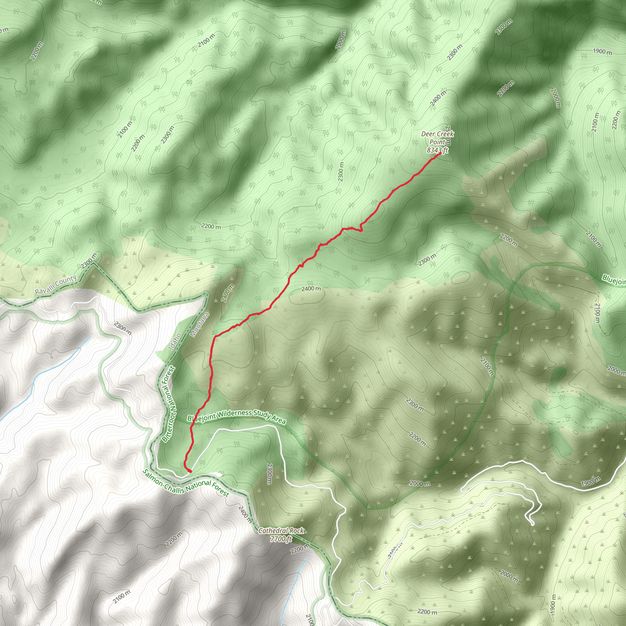 Deer Creek Point Trail mobile static map