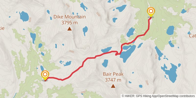 Cirque of the Towers Loop alt 3 Map