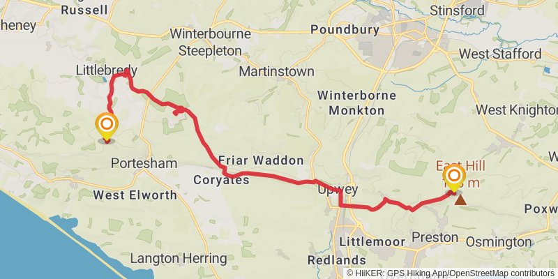 Great Wessex Way stage 12 Map