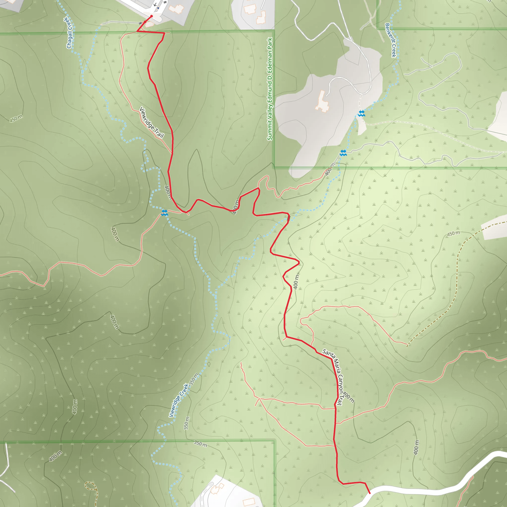 Santa Maria Canyon Trail mobile static map