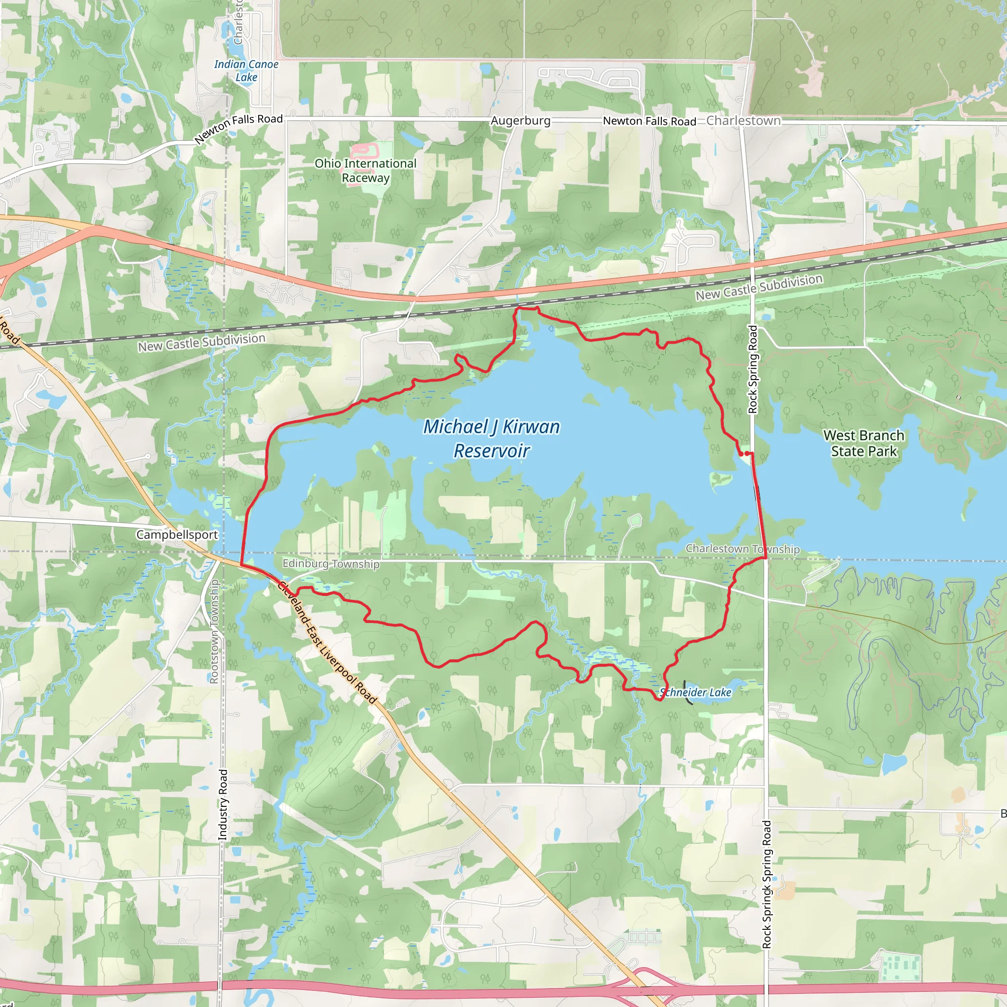 Michael J Kirwan Reservoir Loop mobile static map