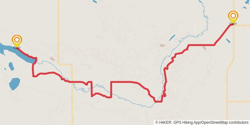 North Country Trail - North Dakota stage 9 Map