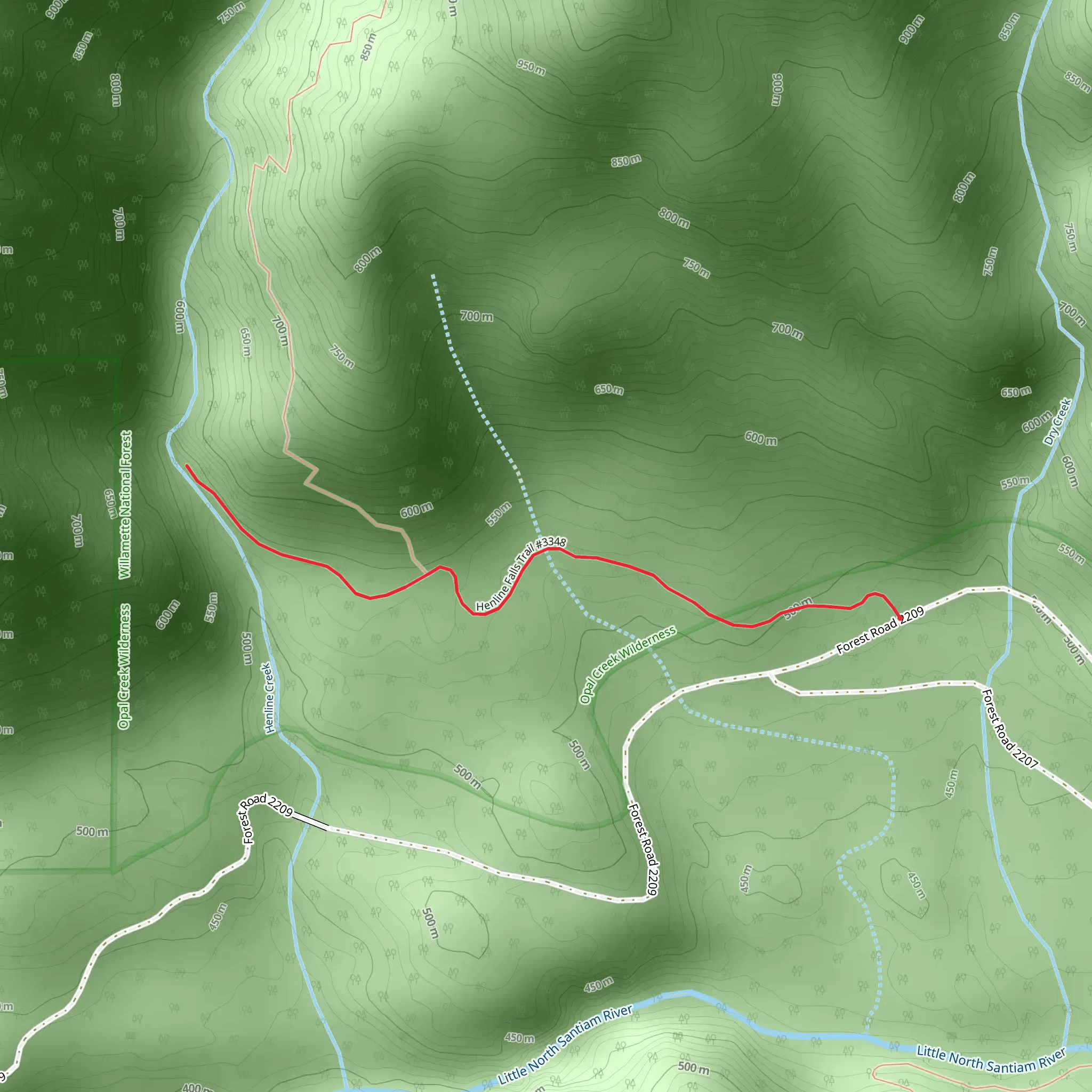 Henline Creek mobile static map