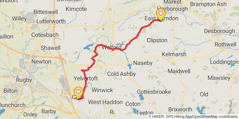 Wellingborough Loop in West Northamptonshire stage 4 Map