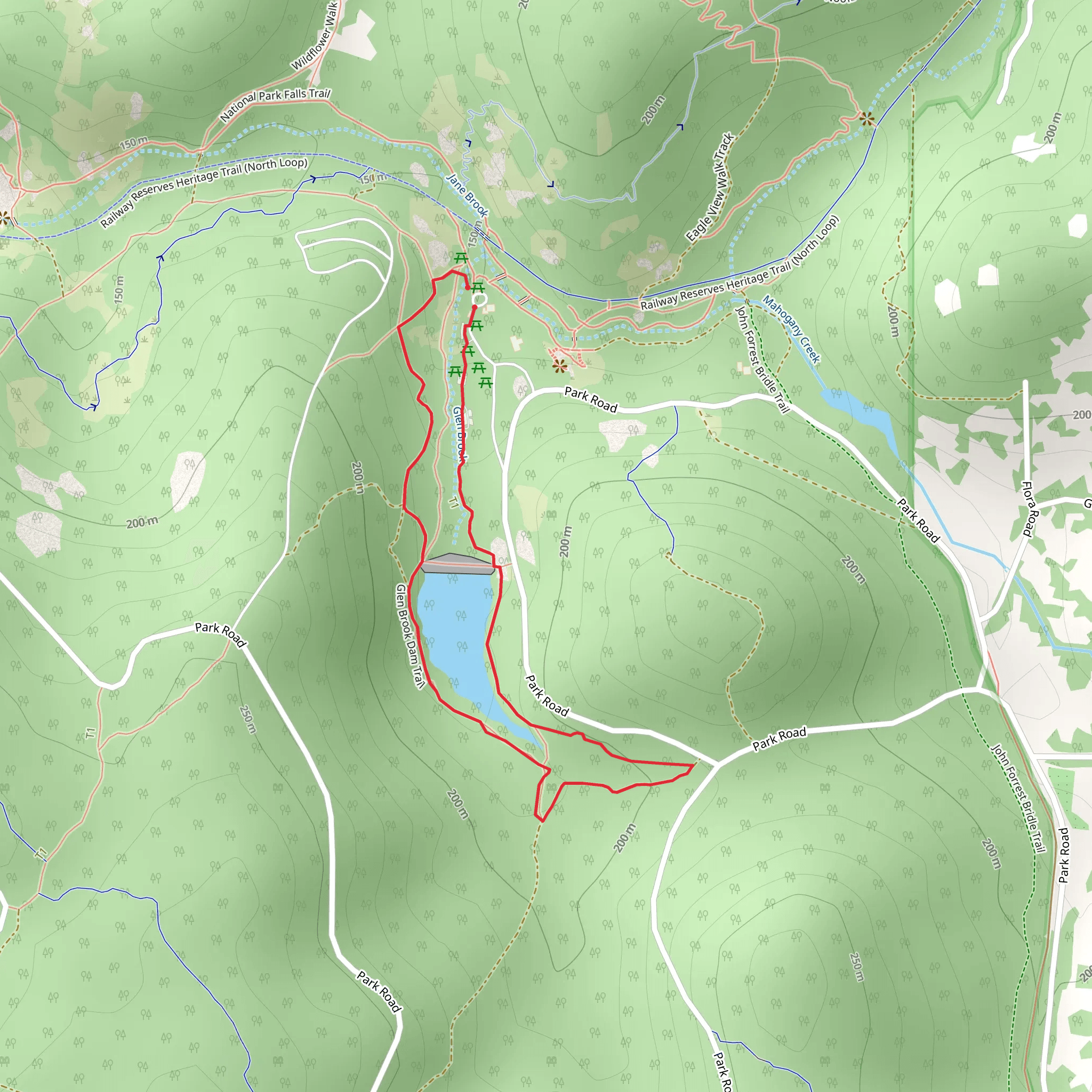 Glen Brook Trail mobile static map