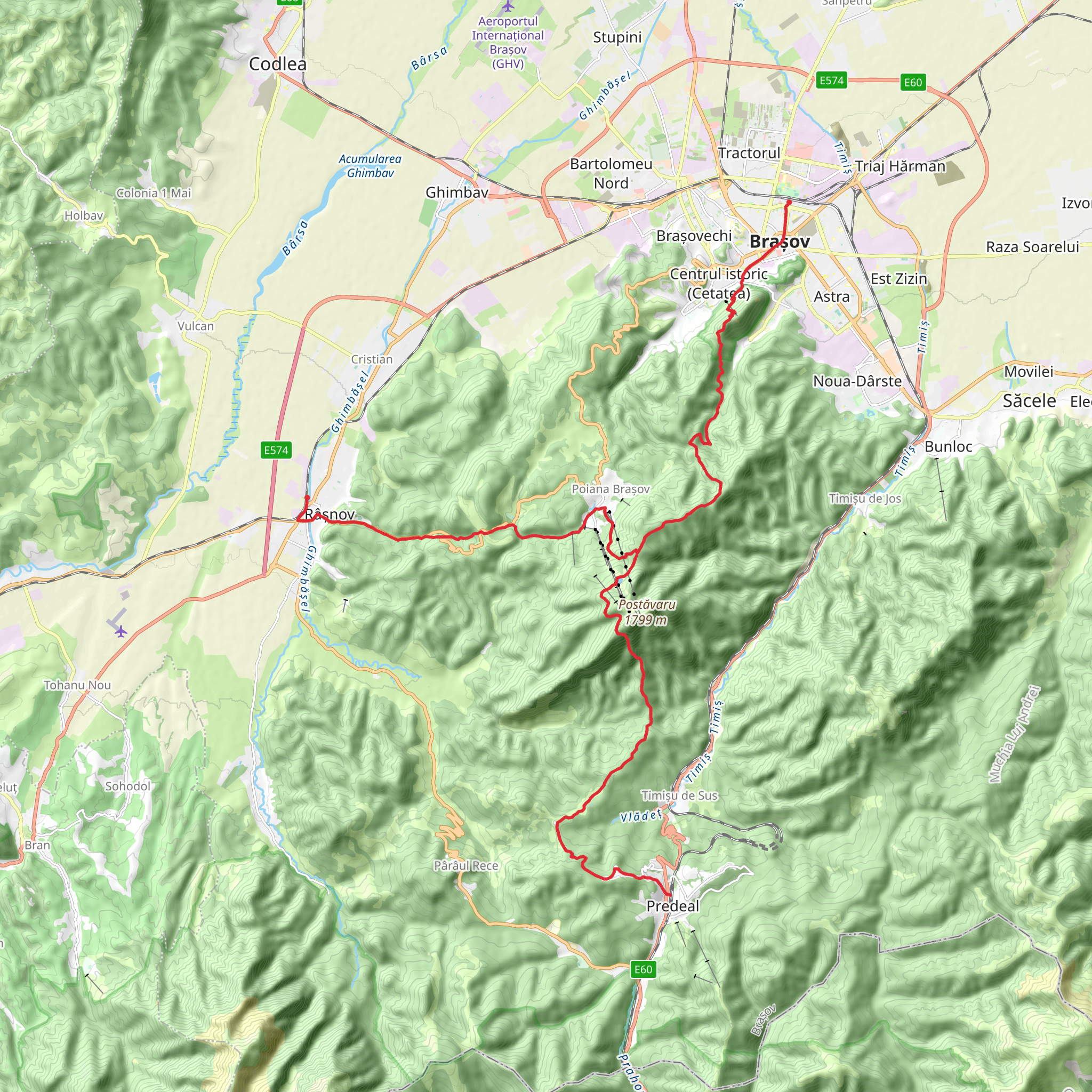 Piatra Mare Massif mobile static map
