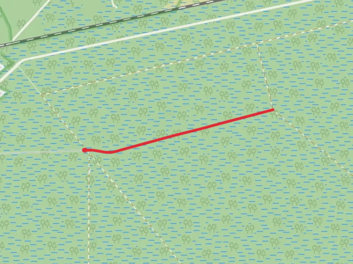 An image depicting the trail Hudnell Ditch Short Trail and its surrounding area.