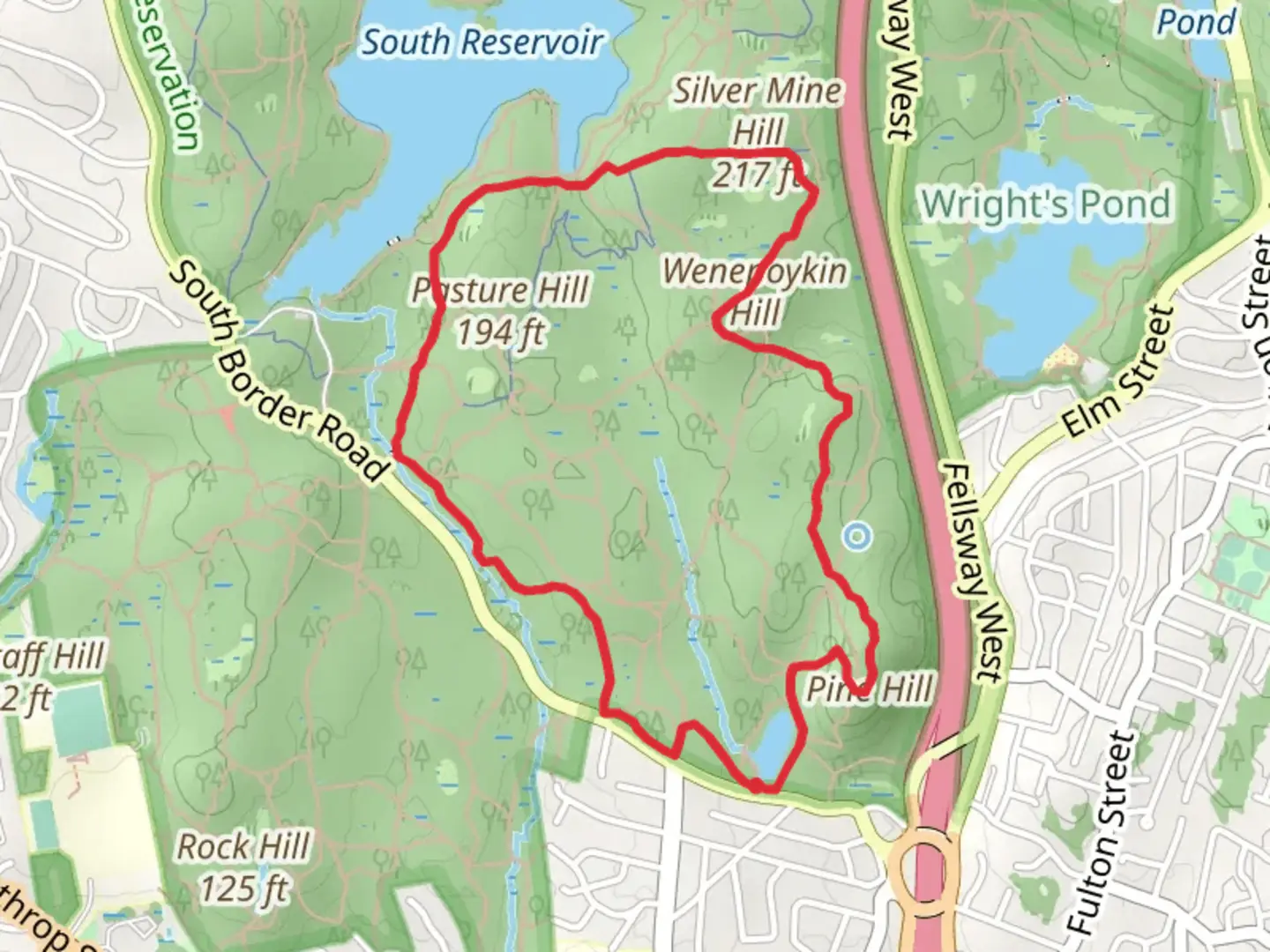 An image depicting the trail Pine Hill, Silver Mine Hill and Pasture Hill via Skyline Trail and its surrounding area.