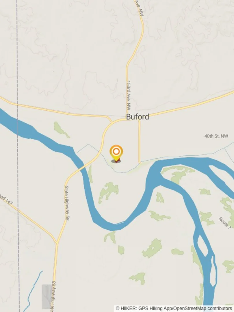An image depicting the trail Fort Buford State Historic Site Loop and its surrounding area.