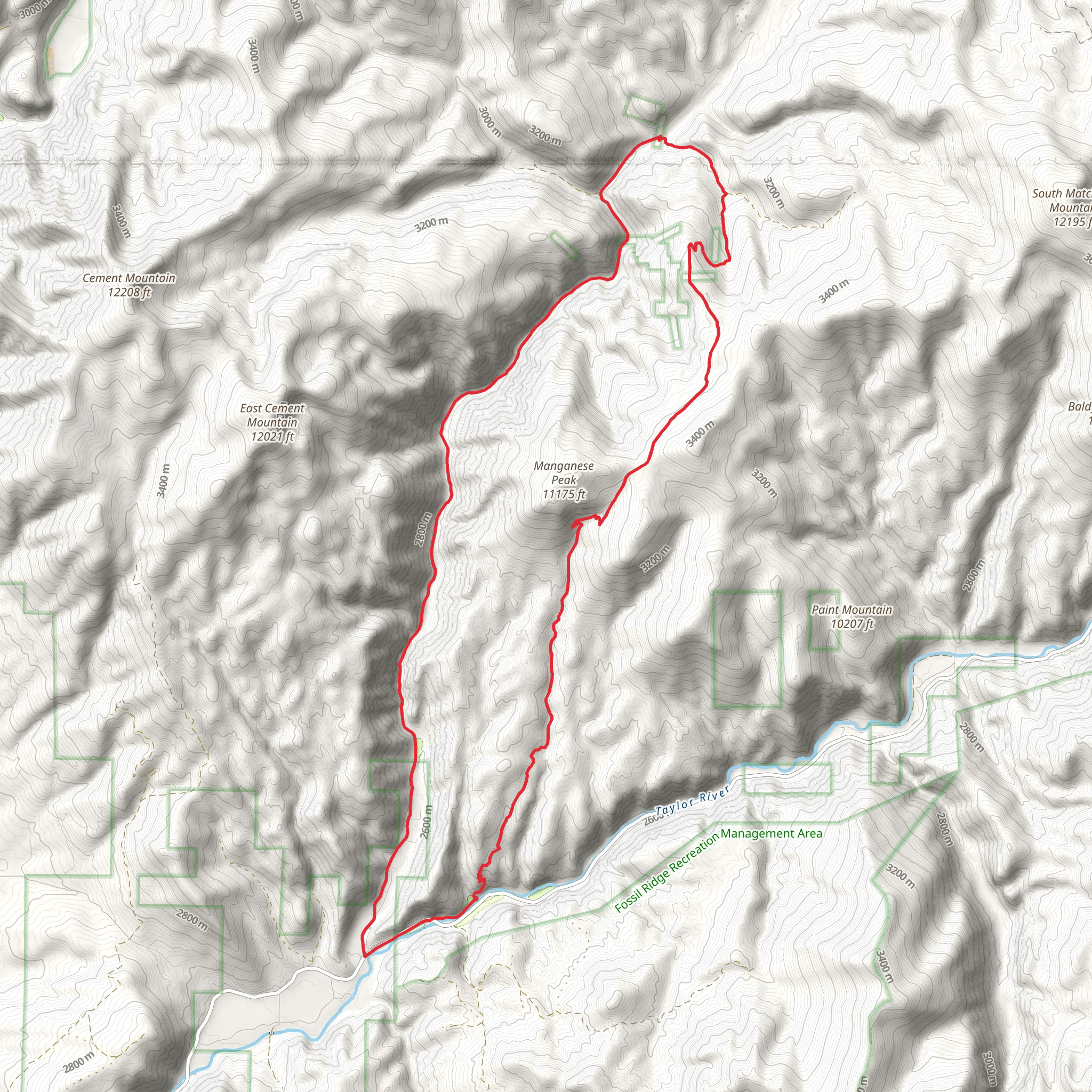 Doctor Park Trail and Spring Creek Road Loop mobile static map