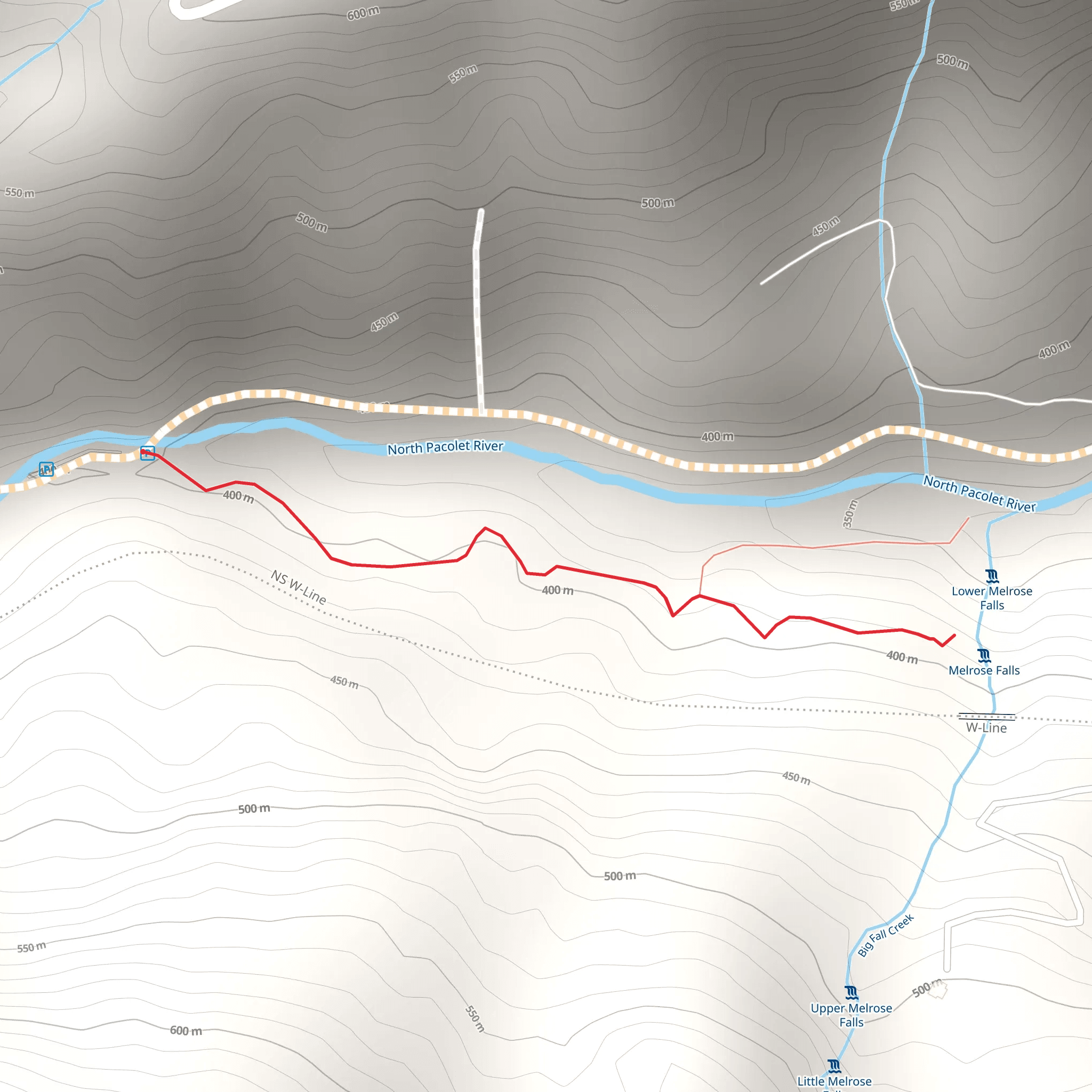 North Pacolet River Walk mobile static map