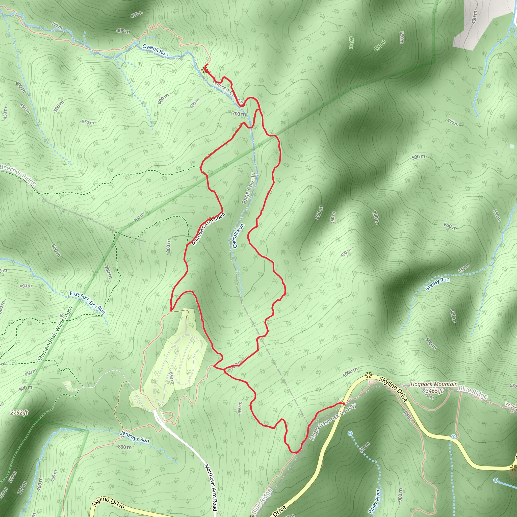 Traces Nature Loop Trail mobile static map