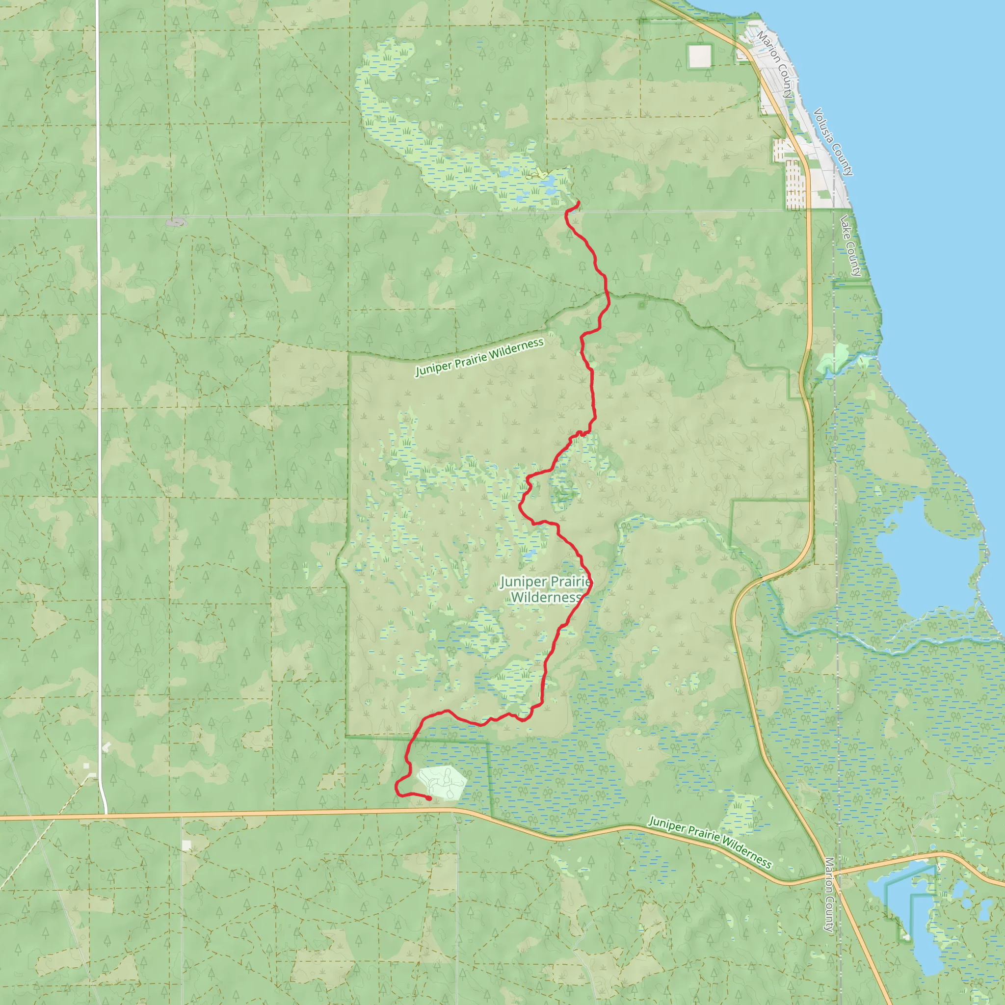 Juniper Springs Recreation Area - Florida Trail mobile static map