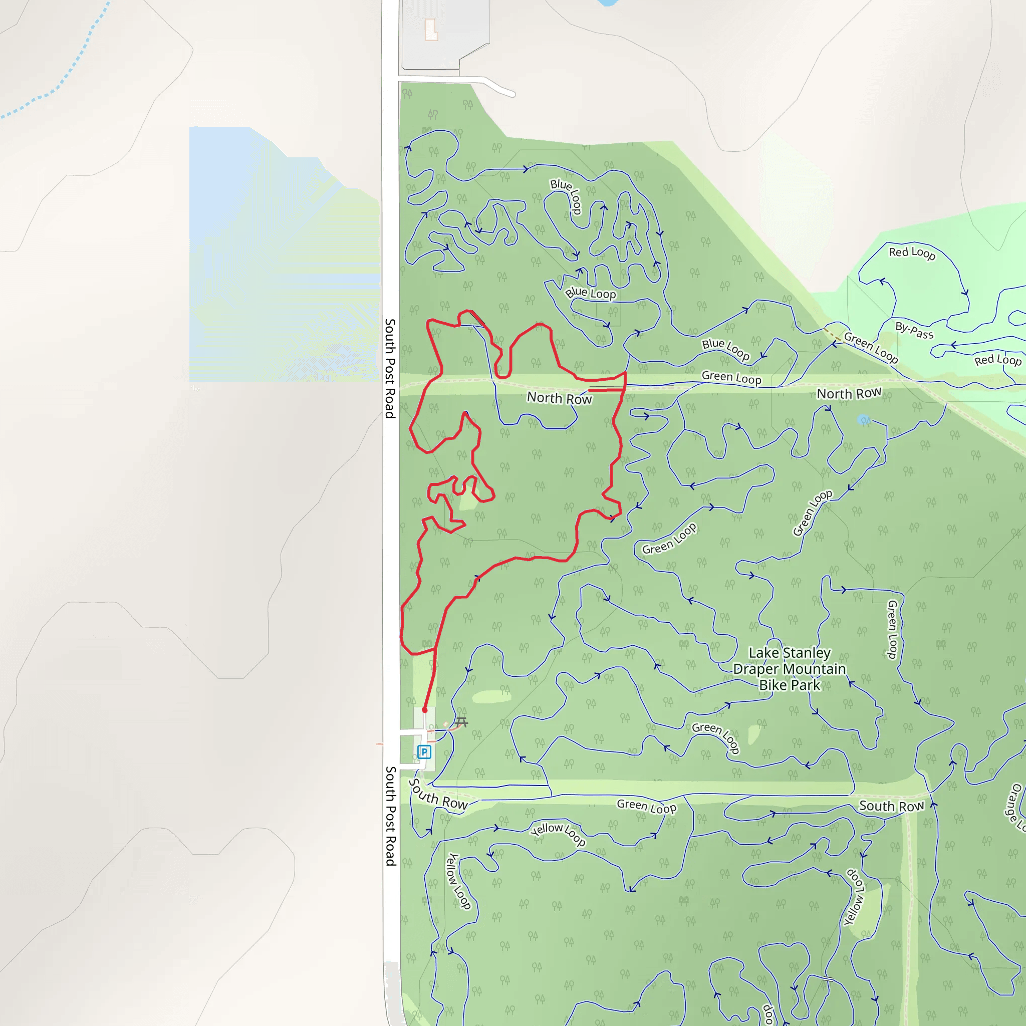 North Row Loop mobile static map