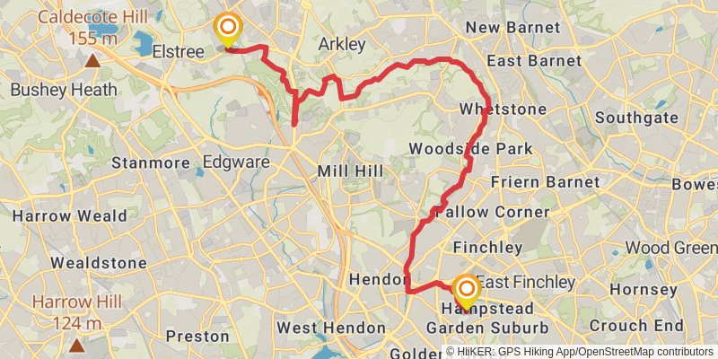 St Bernard's Way stage 28 Map