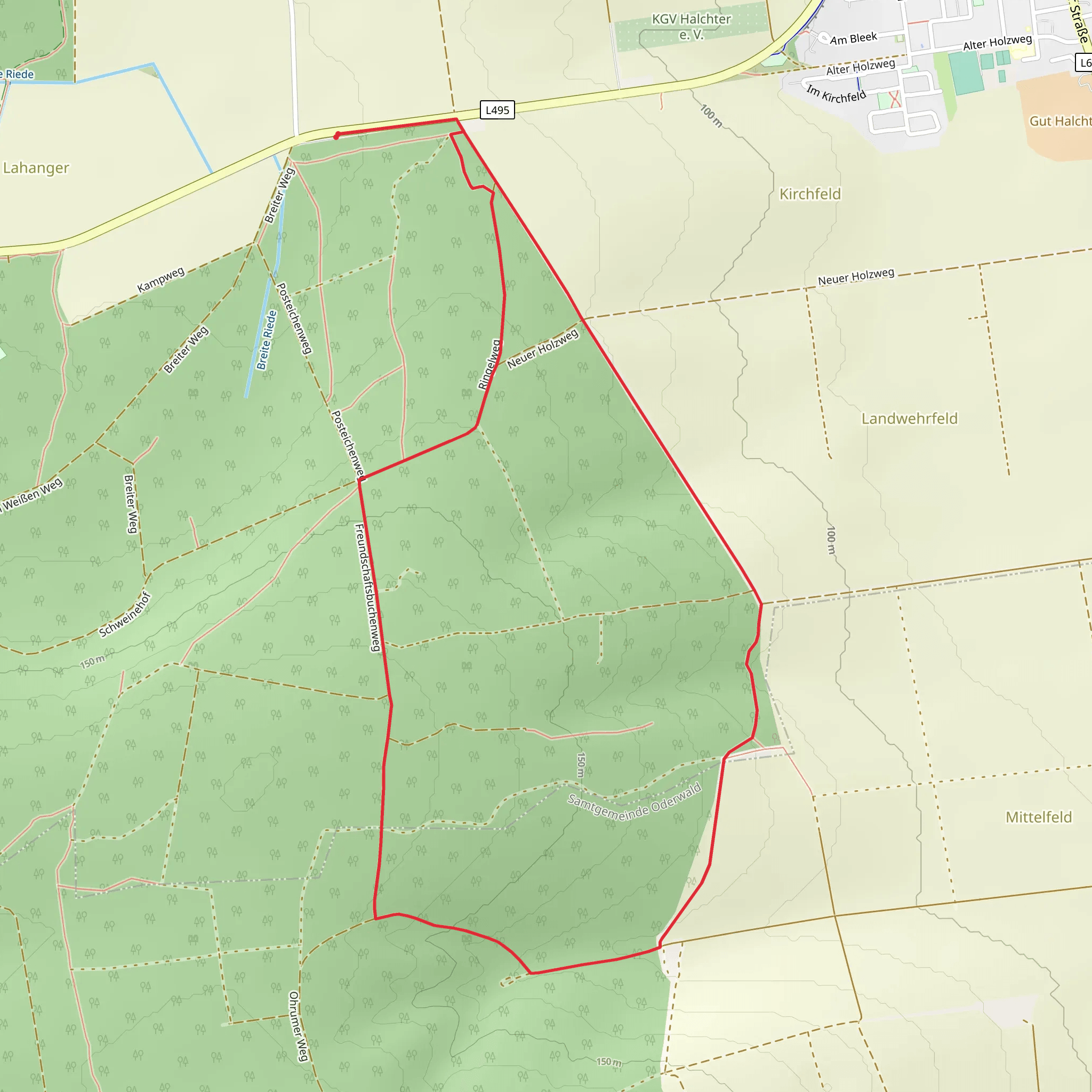 Freundschaftsbuchenweg Loop mobile static map