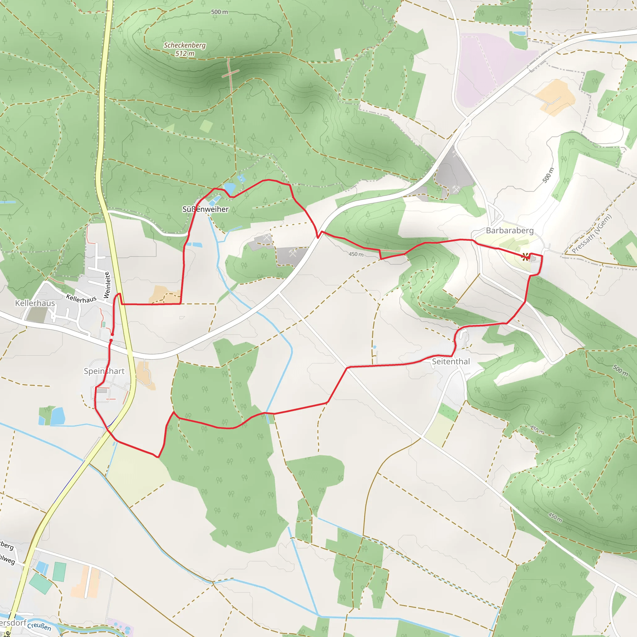 Speinshart Barbaraberg Loop mobile static map
