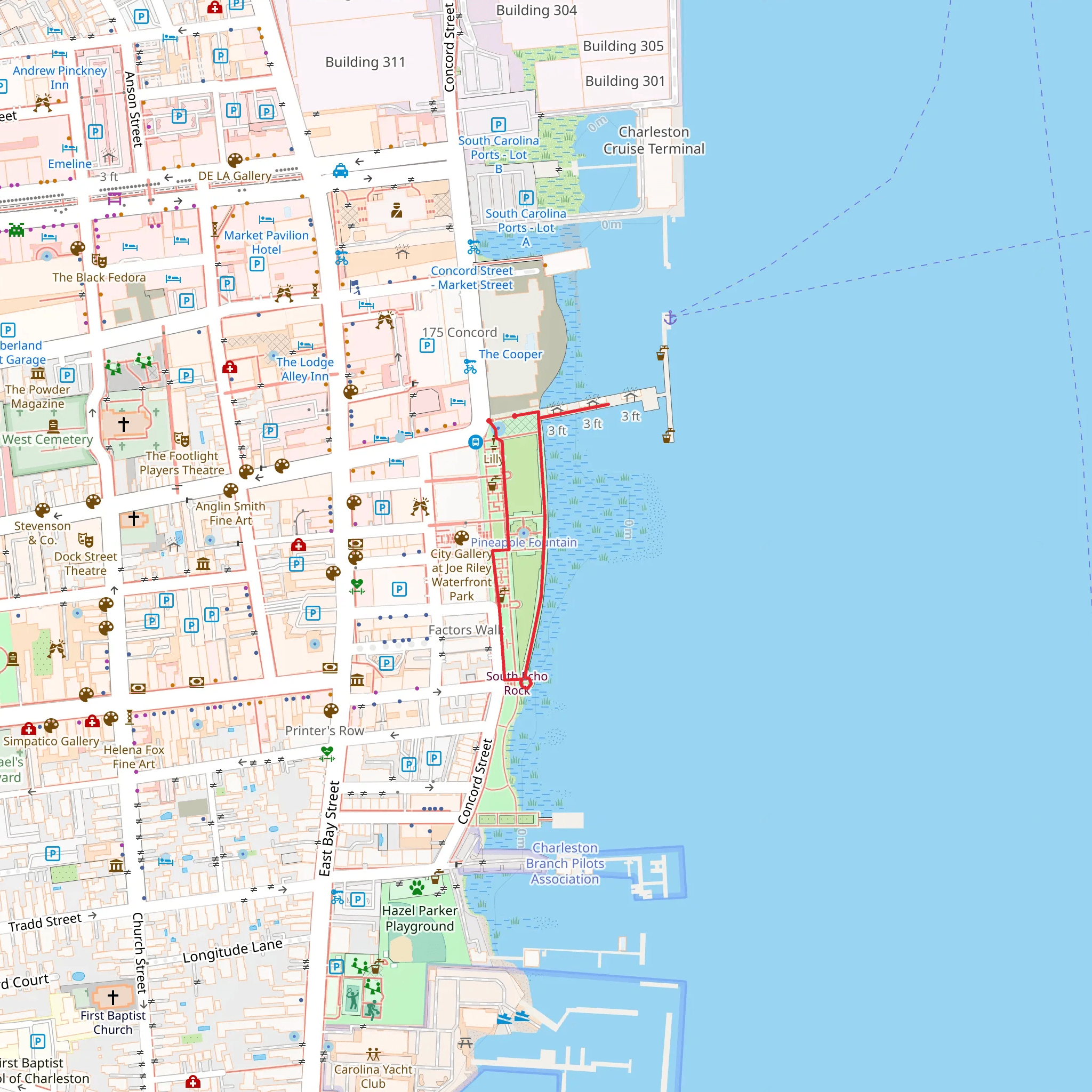 Waterfront Park Loop mobile static map