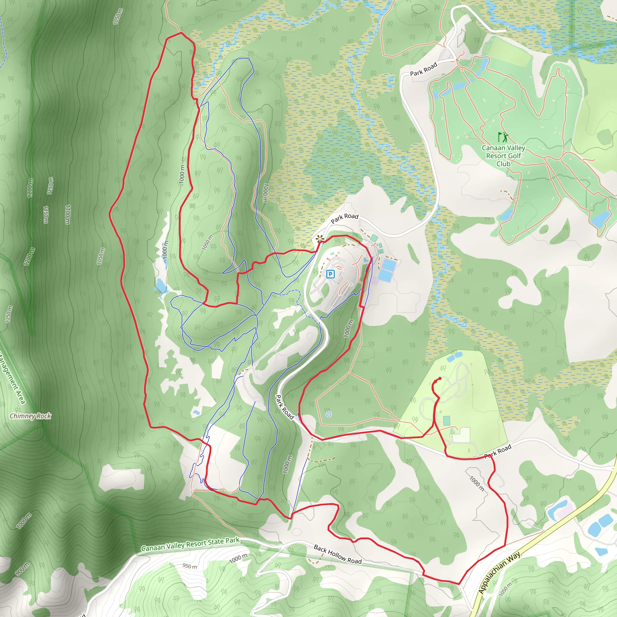 ADA West, Railroad Grade Trail and Promised Land Trail mobile static map