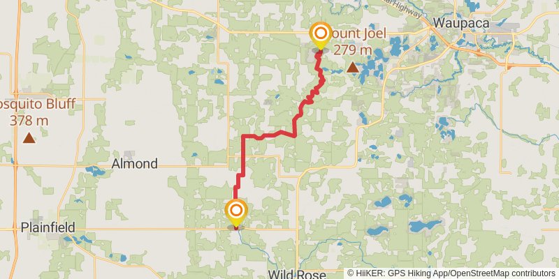 Ice Age National Scenic Trail stage 41 Map
