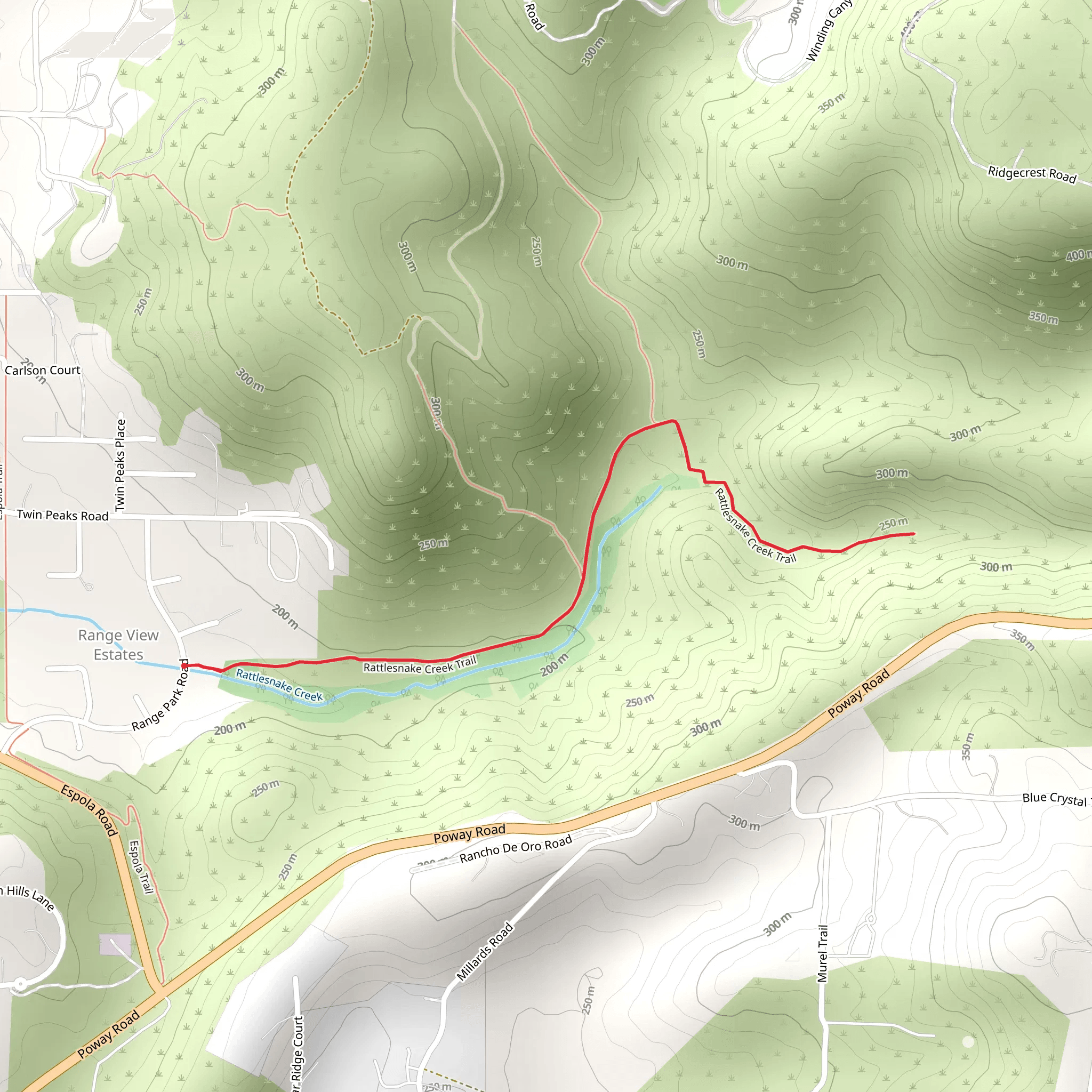 Rattlesnake Creek Trail mobile static map