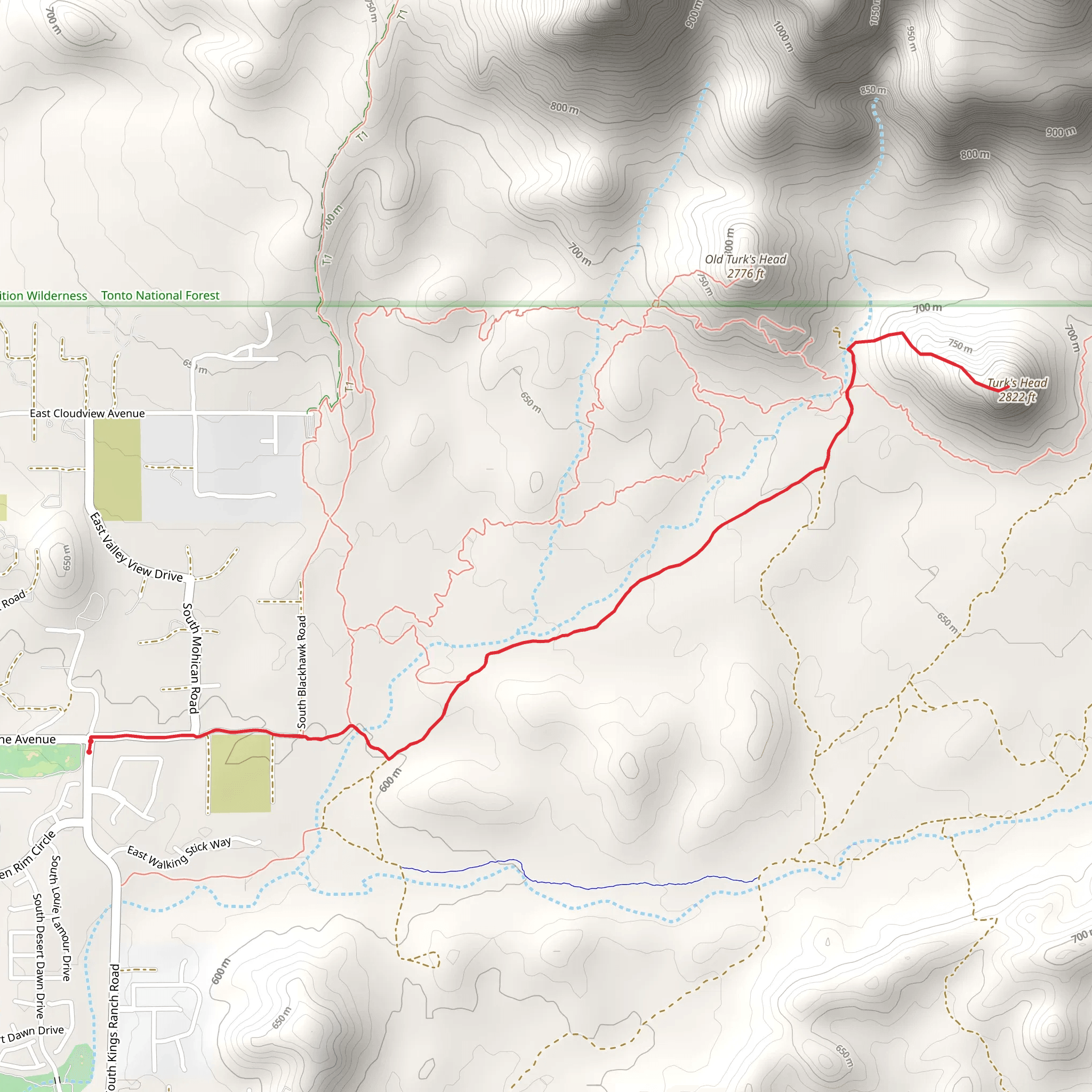 Turk's Head Out and Back mobile static map