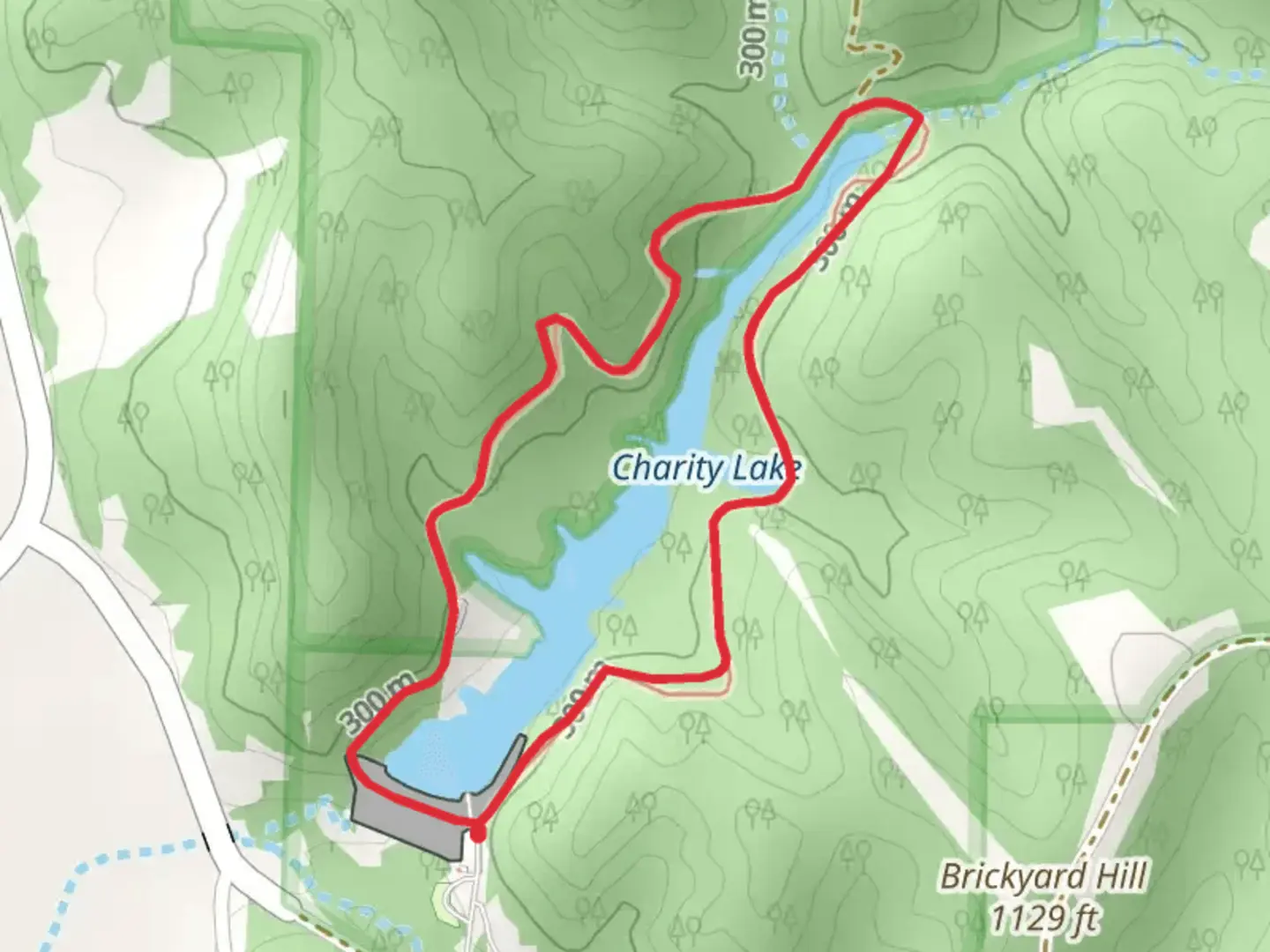 An image depicting the trail Charity Lake Loop Trail and its surrounding area.