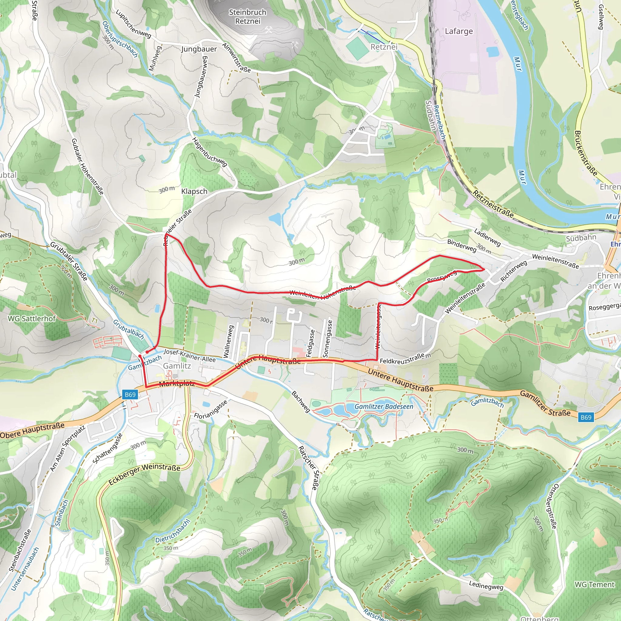 Gamlitz Loop Walk mobile static map