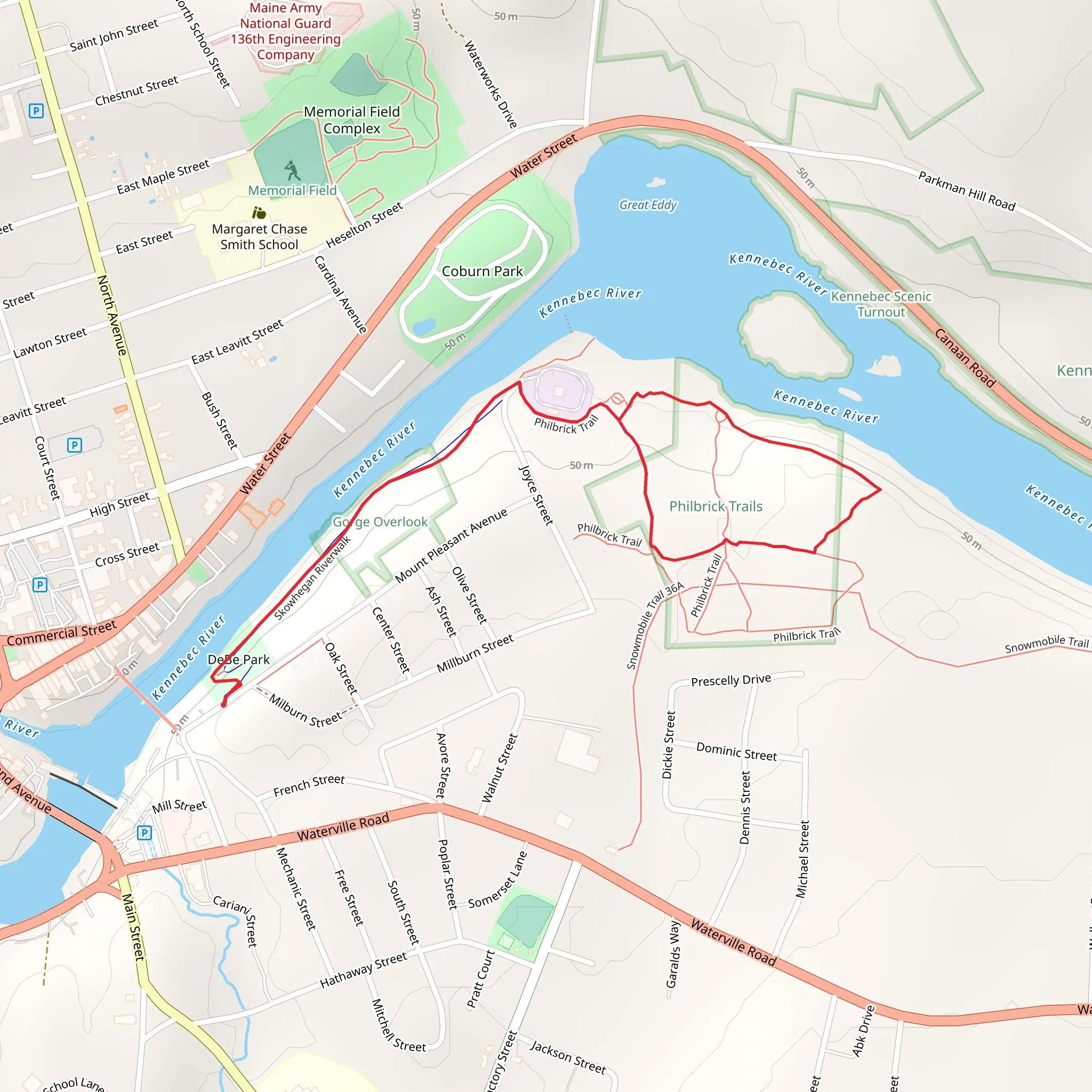 Kennebec River Loop mobile static map