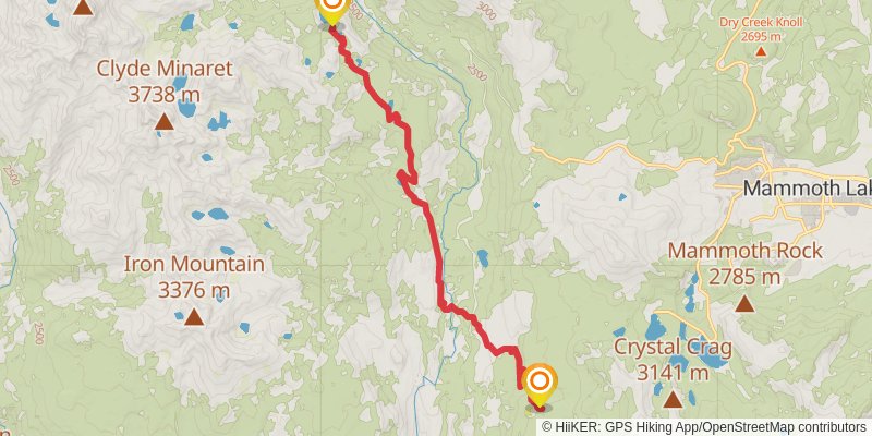 John Muir Trail stage 6 Map